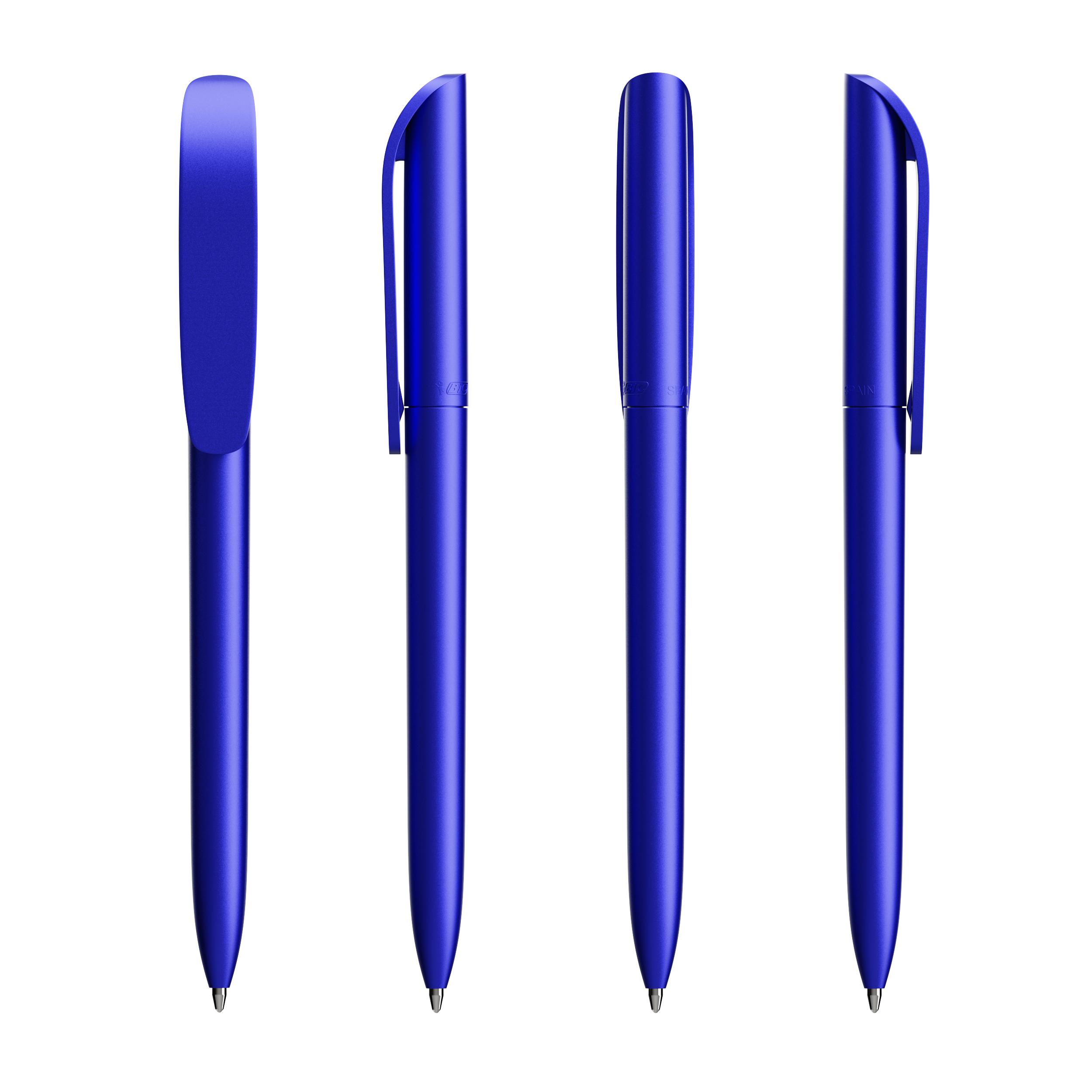 Stylo bille publicitaire BIC® Super Clip Glacé Glacé bleu